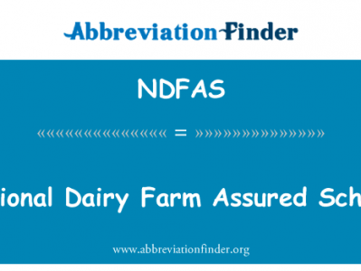 国家奶牛场保证计划英文定义是National Dairy Farm Assured Scheme,首字母缩写定义是NDFAS