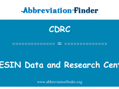 国际地球科学信息网络中心数据和研究中心英文定义是CIESIN Data and Research Center,首字母缩写定义是CDRC