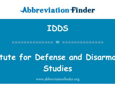 防御与裁军研究所英文定义是Institute for Defense and Disarmament Studies,首字母缩写定义是IDDS