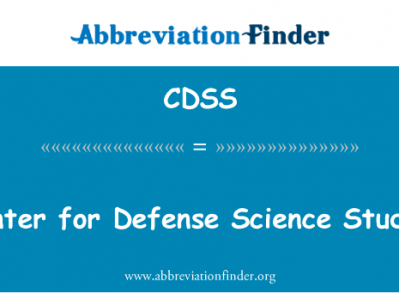国防科学研究和分析中心英文定义是Center for Defense Science Studies,首字母缩写定义是CDSS