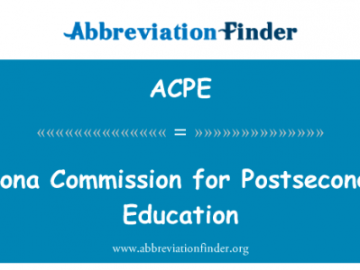 亚利桑那州高等教育委员会英文定义是Arizona Commission for Postsecondary Education,首字母缩写定义是ACPE
