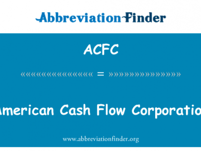 美国公司的现金流英文定义是American Cash Flow Corporation,首字母缩写定义是ACFC