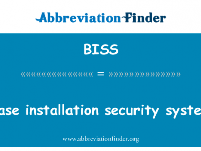 基本安装安全系统英文定义是base installation security system,首字母缩写定义是BISS