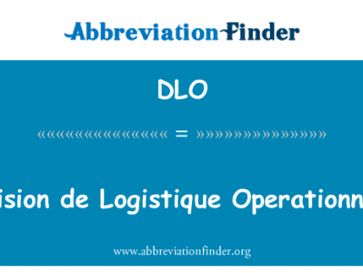 司 de Logistique Operationnelle英文定义是Division de Logistique Operationnelle,首字母缩写定义是DLO
