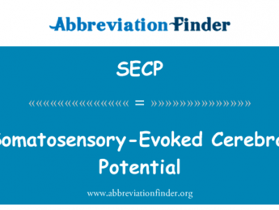 体感诱发电位的脑电位英文定义是Somatosensory-Evoked Cerebral Potential,首字母缩写定义是SECP