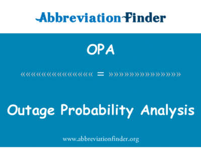 中断概率分析英文定义是Outage Probability Analysis,首字母缩写定义是OPA