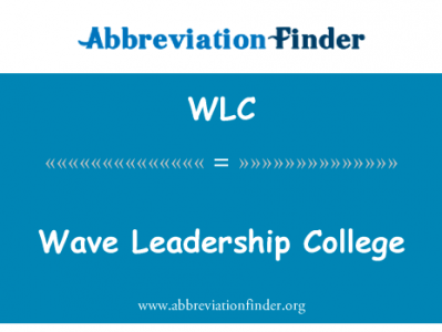 波领导力学院英文定义是Wave Leadership College,首字母缩写定义是WLC