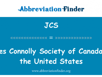 加拿大和美国的 James 康诺利社会英文定义是James Connolly Society of Canada and the United States,首字母缩写定义是JCS