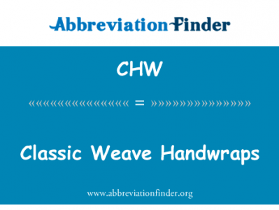 经典编织 Handwraps英文定义是Classic Weave Handwraps,首字母缩写定义是CHW