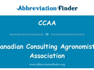 加拿大咨询农学家协会英文定义是Canadian Consulting Agronomists Association,首字母缩写定义是CCAA