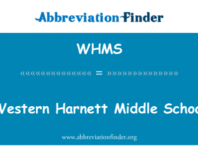 西方哈尼特中学英文定义是Western Harnett Middle School,首字母缩写定义是WHMS