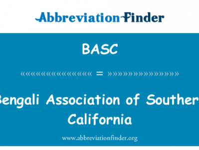 美国南加州孟加拉协会英文定义是Bengali Association of Southern California,首字母缩写定义是BASC