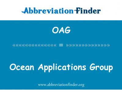 海洋应用程序组英文定义是Ocean Applications Group,首字母缩写定义是OAG