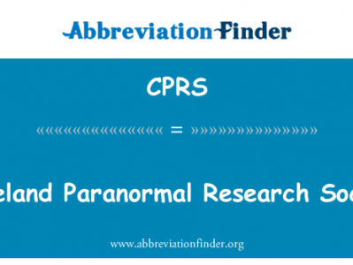 克利夫兰超自然研究学会英文定义是Cleveland Paranormal Research Society,首字母缩写定义是CPRS