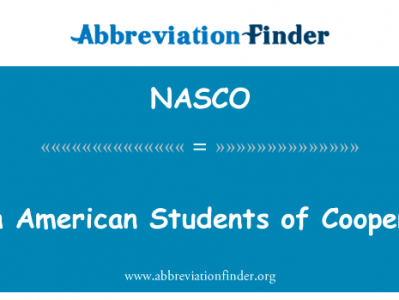 北美国家学生的合作英文定义是North American Students of Cooperation,首字母缩写定义是NASCO