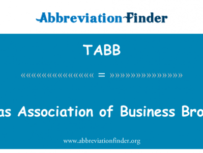 德克萨斯州的商业经纪协会英文定义是Texas Association of Business Brokers,首字母缩写定义是TABB
