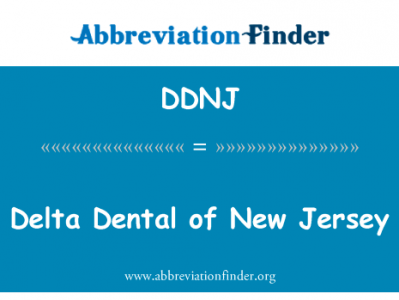 三角洲牙科的新泽西英文定义是Delta Dental of New Jersey,首字母缩写定义是DDNJ