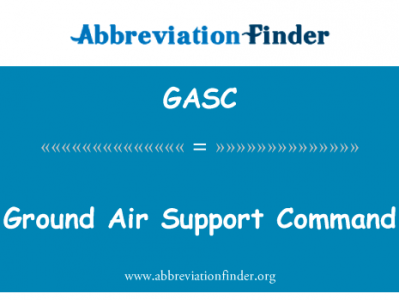 地面空气支持命令英文定义是Ground Air Support Command,首字母缩写定义是GASC