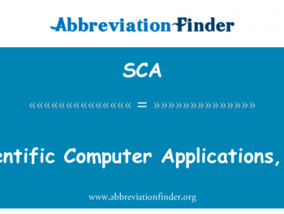 科学计算机应用程序，公司英文定义是Scientific Computer Applications, Inc,首字母缩写定义是SCA