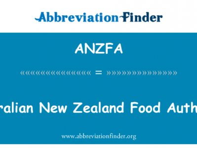 澳洲纽西兰食物管理局英文定义是Australian New Zealand Food Authority,首字母缩写定义是ANZFA