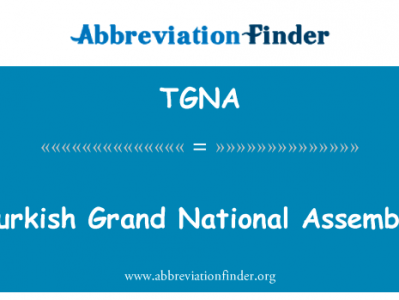 土耳其大国民议会英文定义是Turkish Grand National Assembly,首字母缩写定义是TGNA