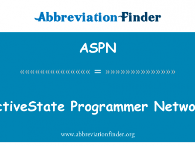 活动状态程序员网络英文定义是ActiveState Programmer Network,首字母缩写定义是ASPN