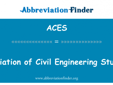 土木工程专业学生协会英文定义是Association of Civil Engineering Students,首字母缩写定义是ACES