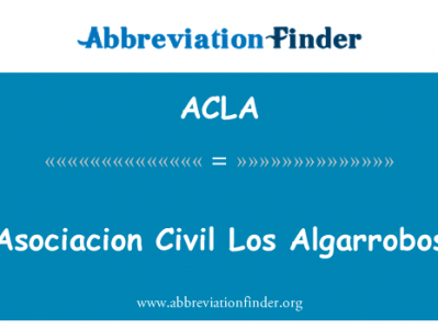马普民间洛杉矶 Algarrobos英文定义是Asociacion Civil Los Algarrobos,首字母缩写定义是ACLA