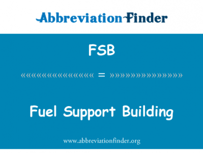 燃料支持建设英文定义是Fuel Support Building,首字母缩写定义是FSB