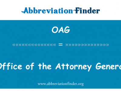 检察长办公室英文定义是Office of the Attorney General,首字母缩写定义是OAG