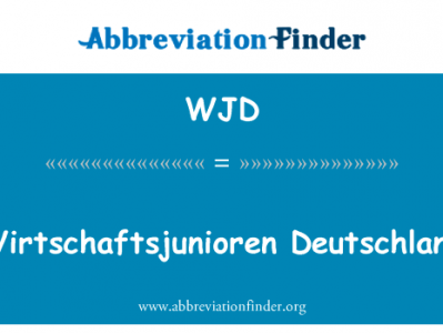 Wirtschaftsjunioren 德国英文定义是Wirtschaftsjunioren Deutschland,首字母缩写定义是WJD
