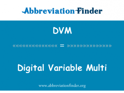 数字变量多英文定义是Digital Variable Multi,首字母缩写定义是DVM