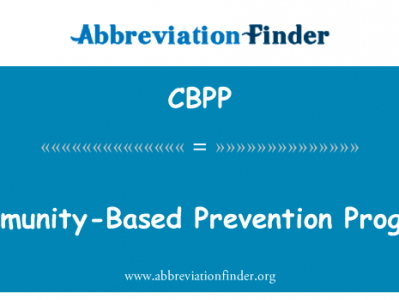 以社区为基础的预防方案英文定义是Community-Based Prevention Program,首字母缩写定义是CBPP