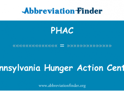 宾夕法尼亚州反饥饿行动中心英文定义是Pennsylvania Hunger Action Center,首字母缩写定义是PHAC