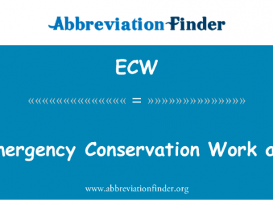 应急养护工作法英文定义是Emergency Conservation Work act,首字母缩写定义是ECW