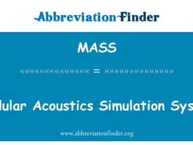 模块化声学仿真系统英文定义是Modular Acoustics Simulation System,首字母缩写定义是MASS