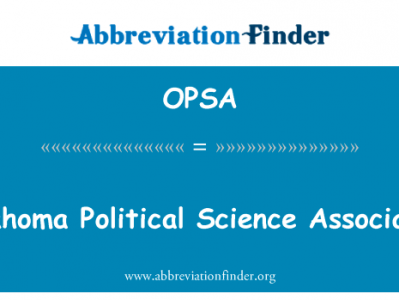 俄克拉荷马州政治科学协会英文定义是Oklahoma Political Science Association,首字母缩写定义是OPSA