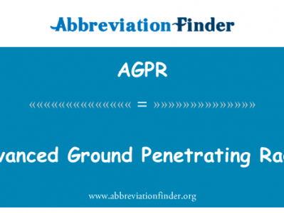 先进的地面穿透雷达英文定义是Advanced Ground Penetrating Radar,首字母缩写定义是AGPR