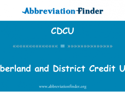 坎伯兰和区信贷联盟英文定义是Cumberland and District Credit Union,首字母缩写定义是CDCU