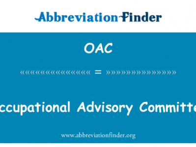 职业咨询委员会英文定义是Occupational Advisory Committee,首字母缩写定义是OAC