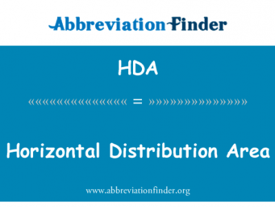 水平分布区英文定义是Horizontal Distribution Area,首字母缩写定义是HDA