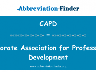 专业开发公司协会英文定义是Corporate Association for Professional Development,首字母缩写定义是CAPD