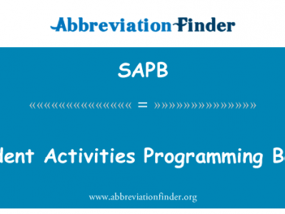 学生活动编程板英文定义是Student Activities Programming Board,首字母缩写定义是SAPB