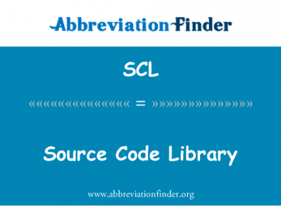 源的代码库英文定义是Source Code Library,首字母缩写定义是SCL