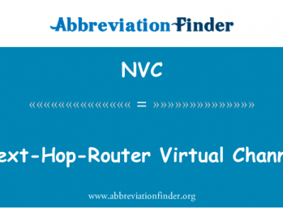 下一跳路由器的虚拟信道英文定义是Next-Hop-Router Virtual Channel,首字母缩写定义是NVC