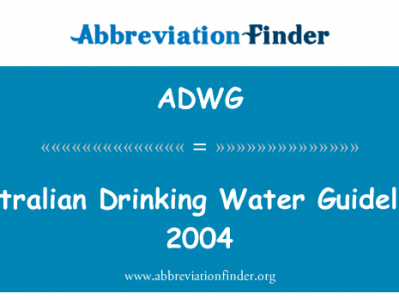 澳大利亚饮用水准则 2004英文定义是Australian Drinking Water Guidelines 2004,首字母缩写定义是ADWG