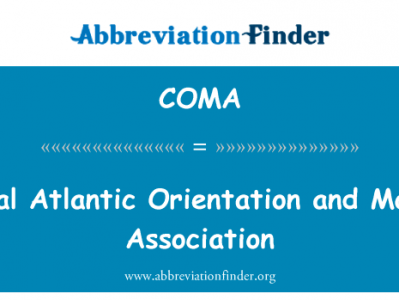 大西洋中部取向和流动性协会英文定义是Central Atlantic Orientation and Mobility Association,首字母缩写定义是COMA