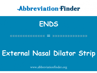 外部的鼻扩张器地带英文定义是External Nasal Dilator Strip,首字母缩写定义是ENDS