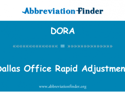 达拉斯办公室快速调整英文定义是Dallas Office Rapid Adjustment,首字母缩写定义是DORA