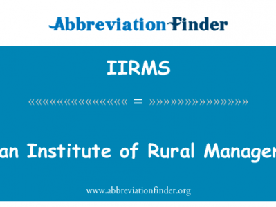印度农村管理学院英文定义是Indian Institute of Rural Management,首字母缩写定义是IIRMS